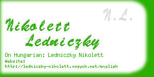 nikolett ledniczky business card